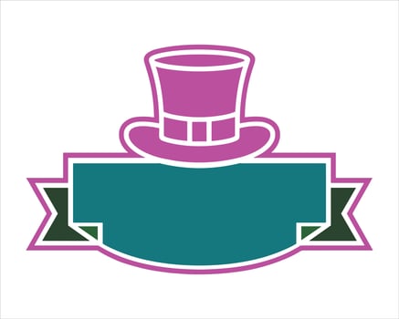 Top hat icon illustration vector