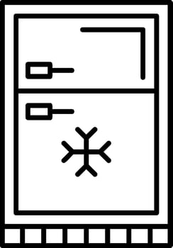 Double Door Fridge vector