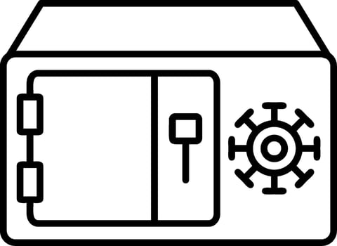 Fireproof Money Safe vector