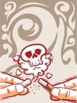 Quit Smoking Symbol Death Warning vector