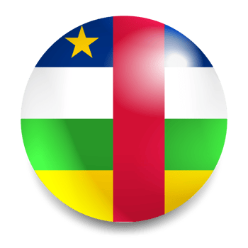 Central African Republic Flag Round Icon - Central African Flag Circle png