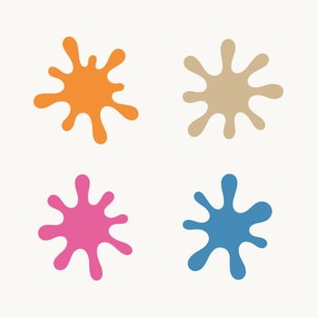 Flat Design Colorful Splatter Blot Illustration for Decoration Background Design vector