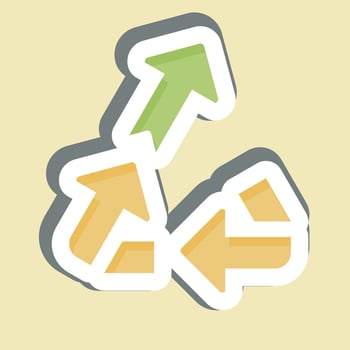 Sticker Upcycling. related to Waste symbol. design editable vector