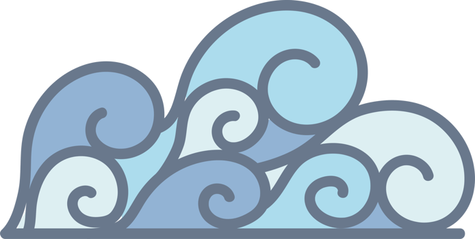 Blue ocean wave png