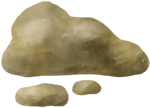 Rock watercolor painting png
