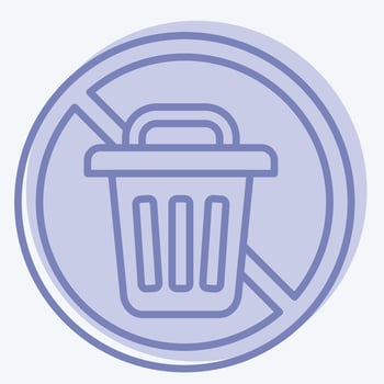 Icon Zero Waste. related to Waste symbol. two tone style. design editable vector
