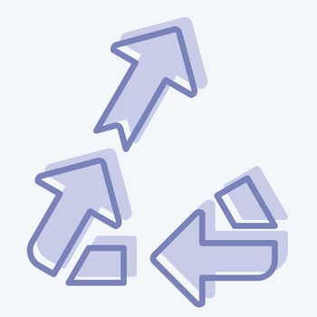 Icon Upcycling. related to Waste symbol. two tone style. design editable vector
