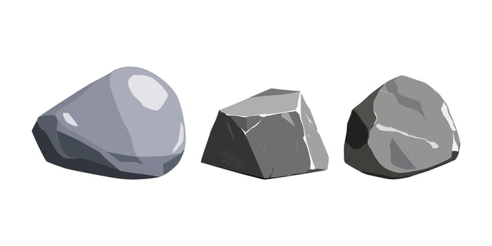 set of stone illustrations vector