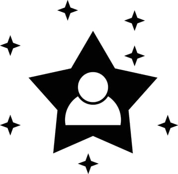 Celebrity icon. Avatar star celebrity sign. Avatar star celebrity symbol. flat style. vector