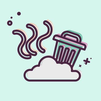 Icon Landfill. related to Waste symbol. MBE style. design editable vector