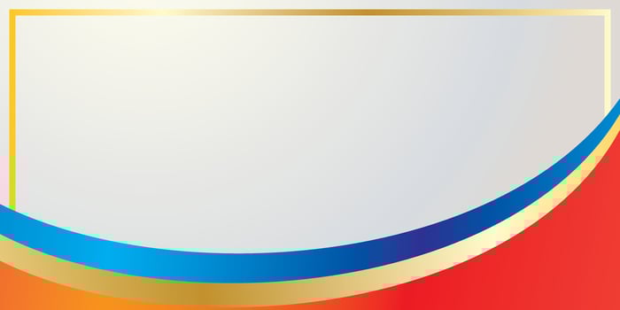 Abstract background with curved design elements and red, blue, and gold color gradients vector
