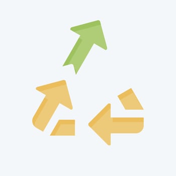 Icon Upcycling. related to Waste symbol. flat style. design editable vector