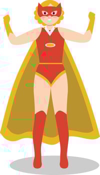 Women Superhero Character. Flat Illustration vector