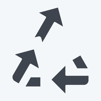 Icon Upcycling. related to Waste symbol. glyph style. design editable vector