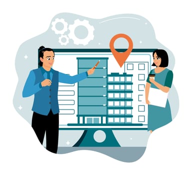 Business meeting illustration for project planning vector