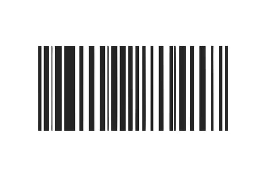 Isolated Barcode Black and White Vertical Lines for Product Identification Purposes vector