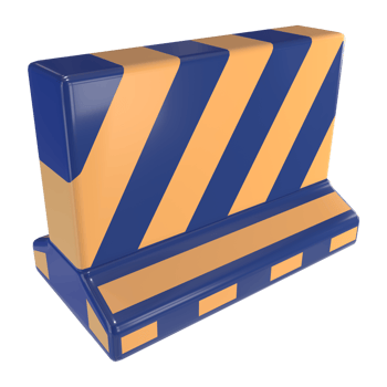 Concrete Roadblocks 3D Illustration Icon png