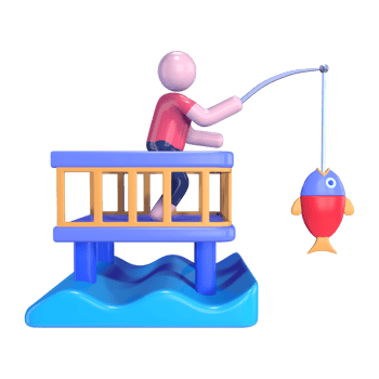 Public Fishing Pier 3D Illustration Icon png