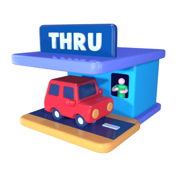 Drive Thru 3D Illustration Icon png