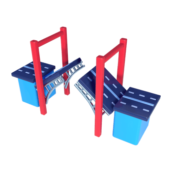 Bascule Bridge 3D Illustration Icon png