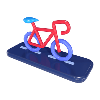 Bike Lane 3D Illustration Icon png