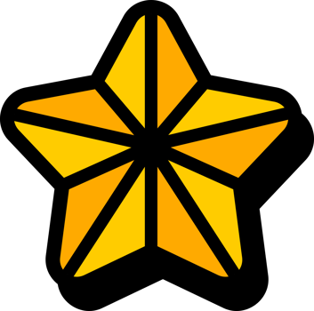 Doodle yellow star icon png