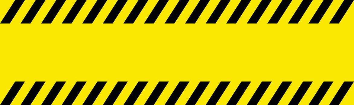 A yellow and black warning sign with black and white stripes vector