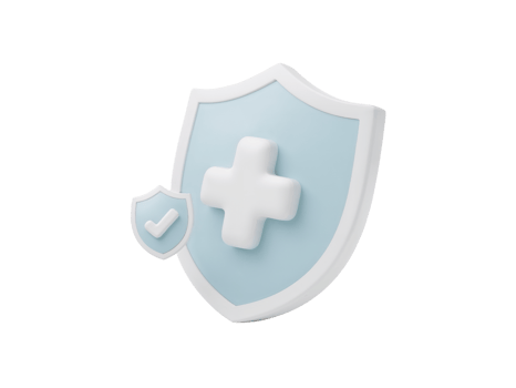 Digital Illustration of Healthcare Security Shield with Medical Cross on Isolated Backdrop png