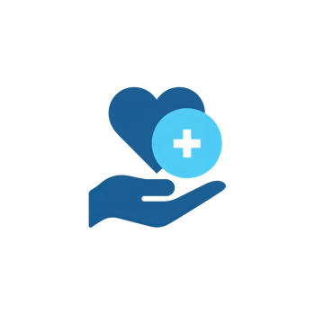 Symbolic gesture showcasing humanitarian support and compassionate care icon style for healthcare png