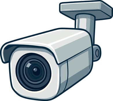 Illustration of CCTV Security camera vector