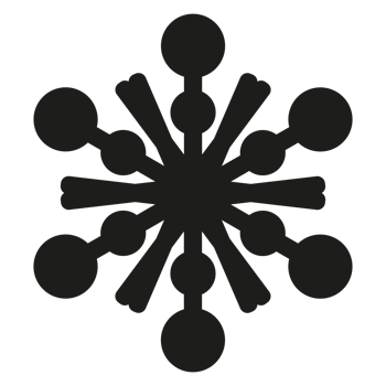 Christmas black snowflake png