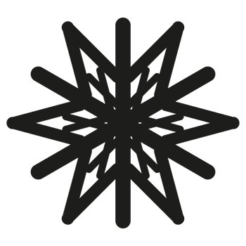 Christmas snowflake and star png