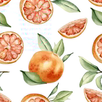 Watercolor orange pattern design vector