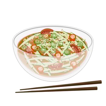 Bowl of fresh vegetable salad vector