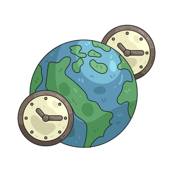 illustration of world clock vector