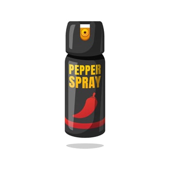 Pepper spray isolated on white background. vector