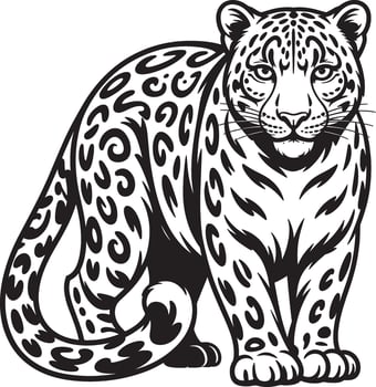 majestic jaguar silhouette line art illustration stock photos royalty free image premium quality vector