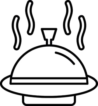 Food Cover Outline Style Icon vector