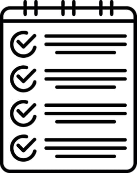 Checklist Line Icon vector