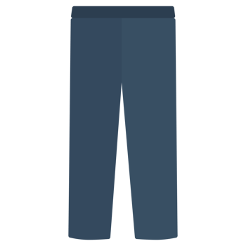 Simple sweatpants blue basic joggers on Transparent Background png