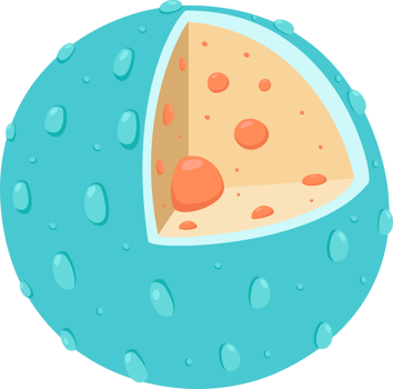 illustration of lysosome blue png