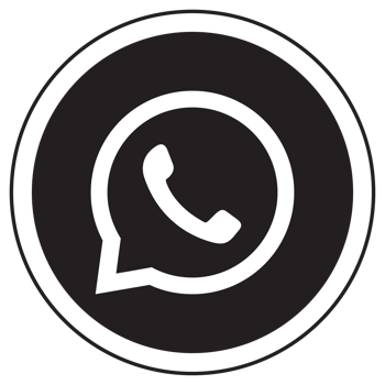 Whatsapp Black Round Logo on Transparent Background png