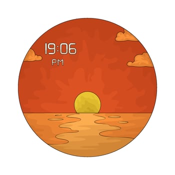 illustration of beautiful sunset vector