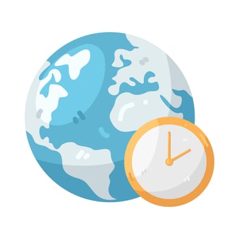 Illustration of World Time Zone vector