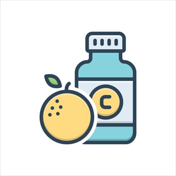Color icon vitamins vector