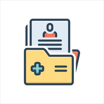 Color icon patient-file vector