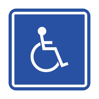 road signs for wheelchair users vector