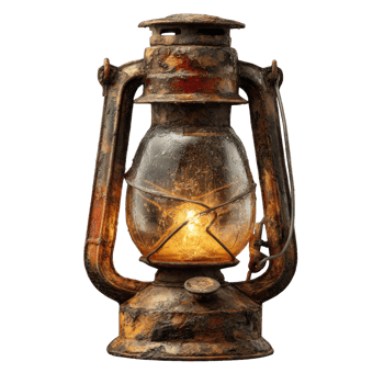 Glowing Antique Lantern Rustic Charm png