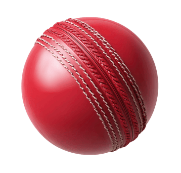 A red cricket ball isolated on transparent background is ready for play png