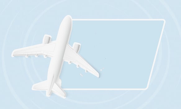 Tuvalu Travel Illustration with Plane and National Flag. Airplane Flying Over Tuvalu Map. vector